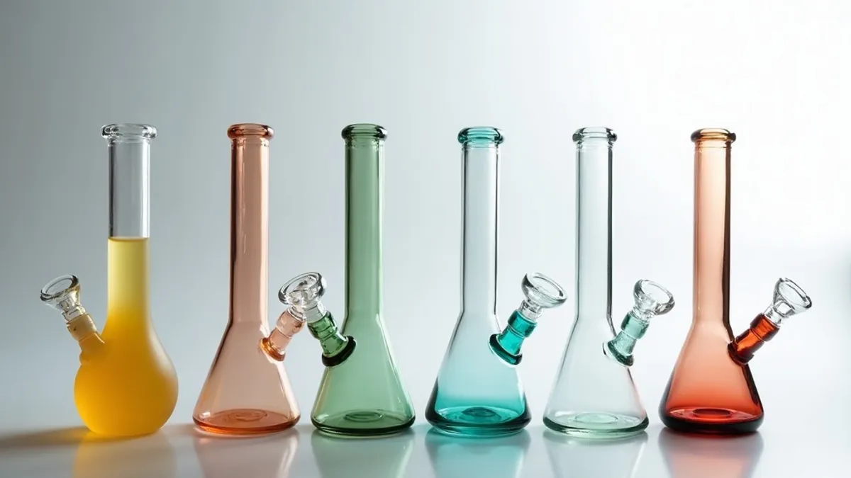 Bong-Typen: Glas, Acryl, Silikon, Keramik